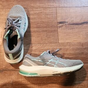 Asics Gray and Mint Athletic Shoes